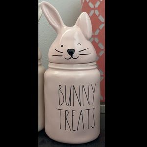 Rae Dunn bunny treats canister
